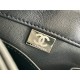 Chanel Classic Trendy CC in medium size 25, all black So Black, black lambskin, Hass Factory leather, 17x25x12cm