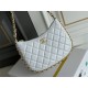 Chanel 23B Hobo Chain Bag, small size 24, white, lambskin, Hass Factory leather, gold-tone hardware, 15x24x2cm