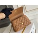 Chanel Classic Coco Handle Mini, 19cm flap bag, caramel, with stitched edges, gold-tone hardware, caviar leather, Hass Factory leather, 13x19x9cm