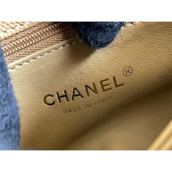 Chanel Classic Coco Handle Mini, 19cm flap bag, caramel, with stitched edges, gold-tone hardware, caviar leather, Hass Factory leather, 13x19x9cm