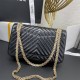 Chanel Classic Flap Bag in 2.55 V-Pattern So Black, Medium 24, Black, Gold Hardware, Lambskin Leather, Padded Leather, Hass Factory Leather, Dimensions: 24cm.