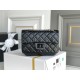 Chanel Classic Flap Bag in 2.55 Diamond Pattern So Black, Small 20, All Black, Lambskin Leather, Padded Leather, Hass Factory Leather, Dimensions: 20x16x6cm.