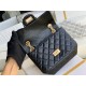 Chanel Classic Flap Bag in 2.55 Diamond Pattern So Black, Small 20, Black, Gold Hardware, Lambskin Leather, Padded Leather, Hass Factory Leather, Dimensions: 20x16x6cm.