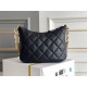 Chanel 23A Hobo Bag in Lambskin Leather, Black, Gold Hardware, Hass Factory Leather, Dimensions: 19x24x5cm.