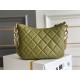 Chanel 23A Hobo Bag in Calfskin Leather, Avocado Green, Gold Hardware, Hass Factory Leather, Dimensions: 19x24x5cm.