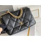 Chanel 2021-2022 Chanel 19 Bag, Large 36, Lambskin Leather, Black, Gold Hardware, Hass Factory Leather, Dimensions: 25x36x11cm.