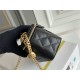 Chanel Vanity Case with Lipstick Holder, Gold Hardware, Heart-Shaped, Gold Ball, Black with Gold Hardware, Mini 11, Lambskin Leather, Hass Factory Leather, Dimensions: 9x17x7cm.