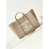 Chanel Beach Bag in Camel Color with White Letters, 38cm.