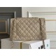 Chanel Classic Flap Bag in Medium 25, Light Apricot, Champagne Gold Hardware, Caviar Leather, Hass Factory Leather, 23x15x6cm.