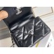 Chanel 19 Bag 22S in Black with Silver Hardware, Small 26, Lambskin Leather, Hass Factory Leather, 26x16x9cm.