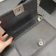 Chanel Le Boy Bag, Small 20, Caviar Leather, Black with Silver Hardware, 20cm.