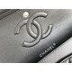 Chanel Classic Flap Bag in Medium 25, Black with Silver Hardware, Lambskin Leather, Hass Factory Leather, 25x16x7cm.