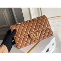 Chanel Classic Flap bag Medium 25 Caramel Gold Hardware Lambskin Hass Factory leather 25x16x7cm