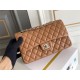 Chanel Classic Flap bag Medium 25 Caramel Silver Hardware Lambskin Hass Factory leather 25x16x7cm