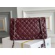 Chanel Classic Flap bag Medium 25 Burgundy Silver Hardware Lambskin Hass Factory leather 25x16x7cm