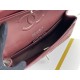 Chanel Classic Flap bag Medium 25 Burgundy Silver Hardware Lambskin Hass Factory leather 25x16x7cm