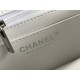 Chanel Classic Flap bag Mini 20 White Silver Hardware Lambskin Hass Factory leather 13x20x6cm