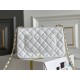 Chanel Classic Flap bag Mini 20 White Gold Hardware Lambskin Hass Factory leather 13x20x6cm