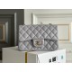 Chanel Classic Flap bag Mini 20 Grey Champagne Gold Hardware Lambskin Hass Factory leather 13x20x6cm