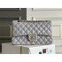 Chanel Classic Flap bag Medium 25 Grey Gold Hardware Lambskin Hass Factory leather 25x16x7cm