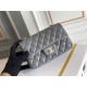 Chanel Classic Flap bag Mini 20 Grey Champagne Gold Hardware Lambskin Hass Factory leather 13x20x6cm