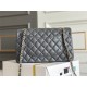 Chanel Classic Flap bag Medium 25 Grey Champagne Gold Hardware Lambskin Hass Factory leather 25x16x7cm