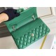 Chanel Classic Flap bag Medium 25 Green Champagne Gold Hardware Lambskin Hass Factory leather 25x16x7cm