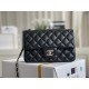 Chanel Classic Flap bag Mini 20 Black Silver Hardware Lambskin Hass Factory leather 13x20x6cm