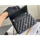 Chanel Classic Flap bag Mini 20 Black Silver Hardware Lambskin Hass Factory leather 13x20x6cm