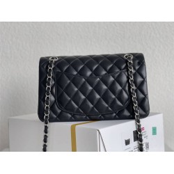 Chanel Classic Flap bag Small 23 Black Silver Hardware Lambskin Hass Factory leather 15x23x6cm