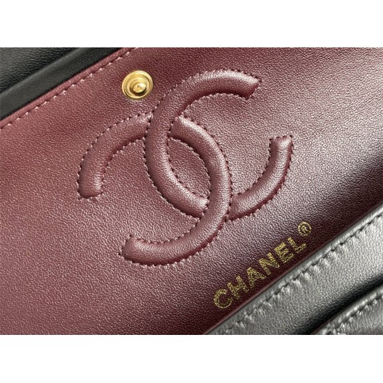 Chanel Classic Flap bag Small 23 Black Gold Hardware Lambskin Hass Factory leather 15x23x6cm