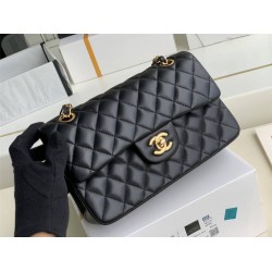 Chanel Classic Flap bag Small 23 Black Gold Hardware Lambskin Hass Factory leather 15x23x6cm