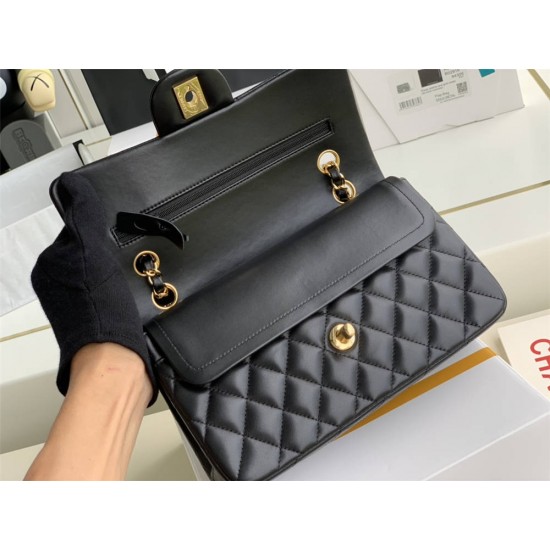 Chanel Classic Flap bag Small 23 Black Gold Hardware Lambskin Hass Factory leather 15x23x6cm