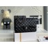 Chanel Classic Flap bag Jumbo 30 Black Silver Hardware Lambskin Hass Factory leather 20x30x10cm