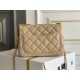 Chanel Classic Flap bag Mini 17 Apricot Gold Hardware Camellia Clasp Lambskin Hass Factory leather 14x17x8cm