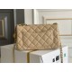 Chanel Classic Flap bag Mini 20 Apricot Gold Hardware Camellia Clasp Lambskin Hass Factory leather 13x20x6cm