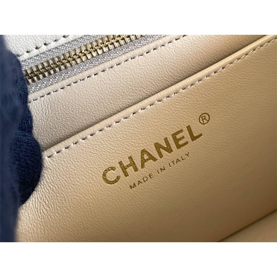 Chanel Classic Flap bag Small 23 Apricot Gold Hardware Camellia Clasp Lambskin Hass Factory leather 15x23x6cm