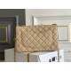 Chanel Classic Flap bag Small 23 Apricot Gold Hardware Camellia Clasp Lambskin Hass Factory leather 15x23x6cm