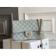 Chanel Classic Flap bag Small 23 Light Blue Gold Hardware Camellia Clasp Lambskin Hass Factory leather 15x23x6cm