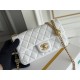 Chanel Classic Flap bag Mini 20 White Gold Hardware Camellia Clasp Lambskin Hass Factory leather 13x20x6cm