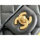 Chanel Classic Flap bag Mini 20 Black Gold Hardware Camellia Clasp Lambskin Hass Factory leather 13x20x6cm