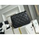 Chanel 22S Classic Flap bag Woven Gold Ball Black Gold Hardware Mini 17 Lambskin Hass Factory leather 13x17x7cm