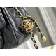 Chanel 22S Classic Flap bag Woven Gold Ball Black Gold Hardware Mini 17 Lambskin Hass Factory leather 13x17x7cm