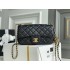 Chanel 22S Classic Flap bag Woven Gold Ball Black Gold Hardware Mini 20 Lambskin Hass Factory leather 13x20x7cm