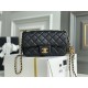 Chanel 22S Classic Flap bag Woven Gold Ball Black Gold Hardware Mini 20 Lambskin Hass Factory leather 13x20x7cm