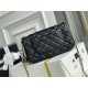 Chanel 22S Classic Flap bag Woven Gold Ball Black Gold Hardware Mini 20 Lambskin Hass Factory leather 13x20x7cm