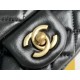 Chanel 22S Classic Flap bag Woven Gold Ball Black Gold Hardware Mini 20 Lambskin Hass Factory leather 13x20x7cm