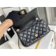 Chanel 22S Classic Flap bag Woven Gold Ball Black Gold Hardware Mini 20 Lambskin Hass Factory leather 13x20x7cm