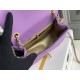 Chanel 22S Classic Flap bag Woven Gold Ball Purple Gold Hardware Mini 17 Lambskin Hass Factory leather 13x17x7cm