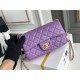 Chanel 22S Classic Flap bag Woven Gold Ball Purple Gold Hardware Mini 20 Lambskin Hass Factory leather 13x20x7cm